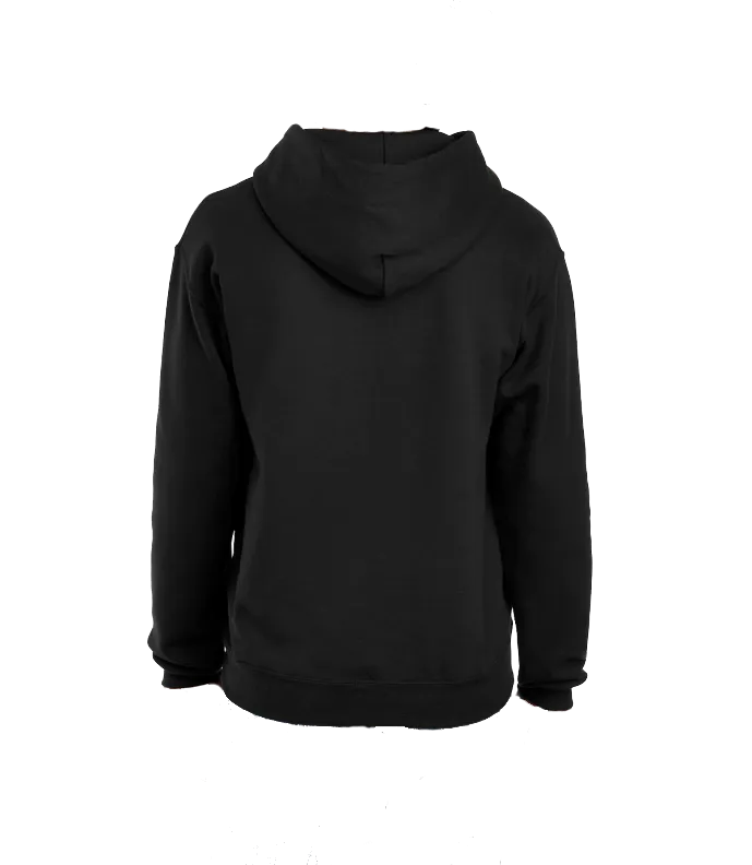 AKA Embroidered Satin 1908 Black Hooded Sweatshirt