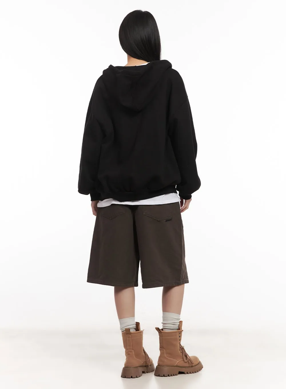 Basic Oversized Zip-Up Hoodie CM517
