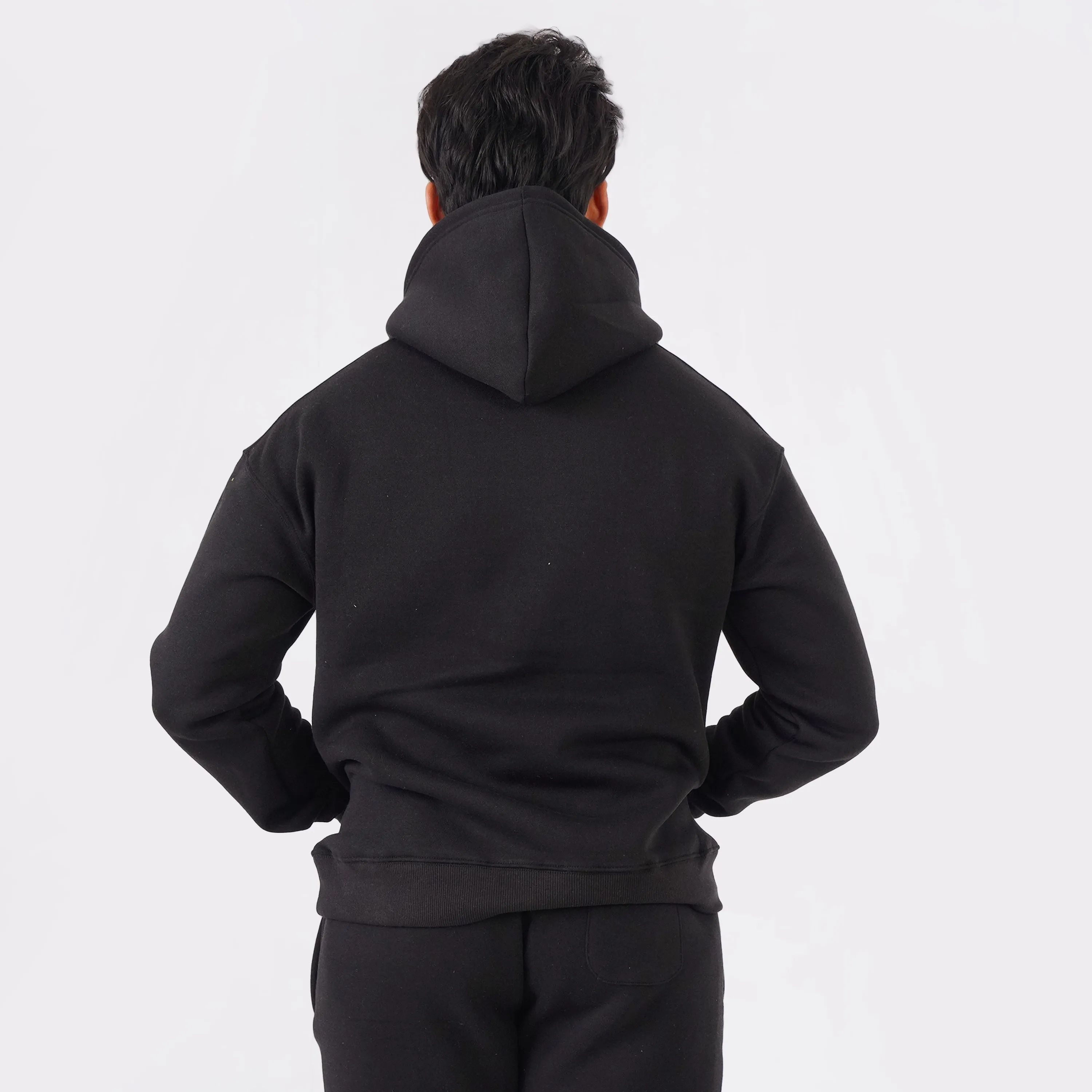 Black Cotton Oversized Hoodie (300 GSM)