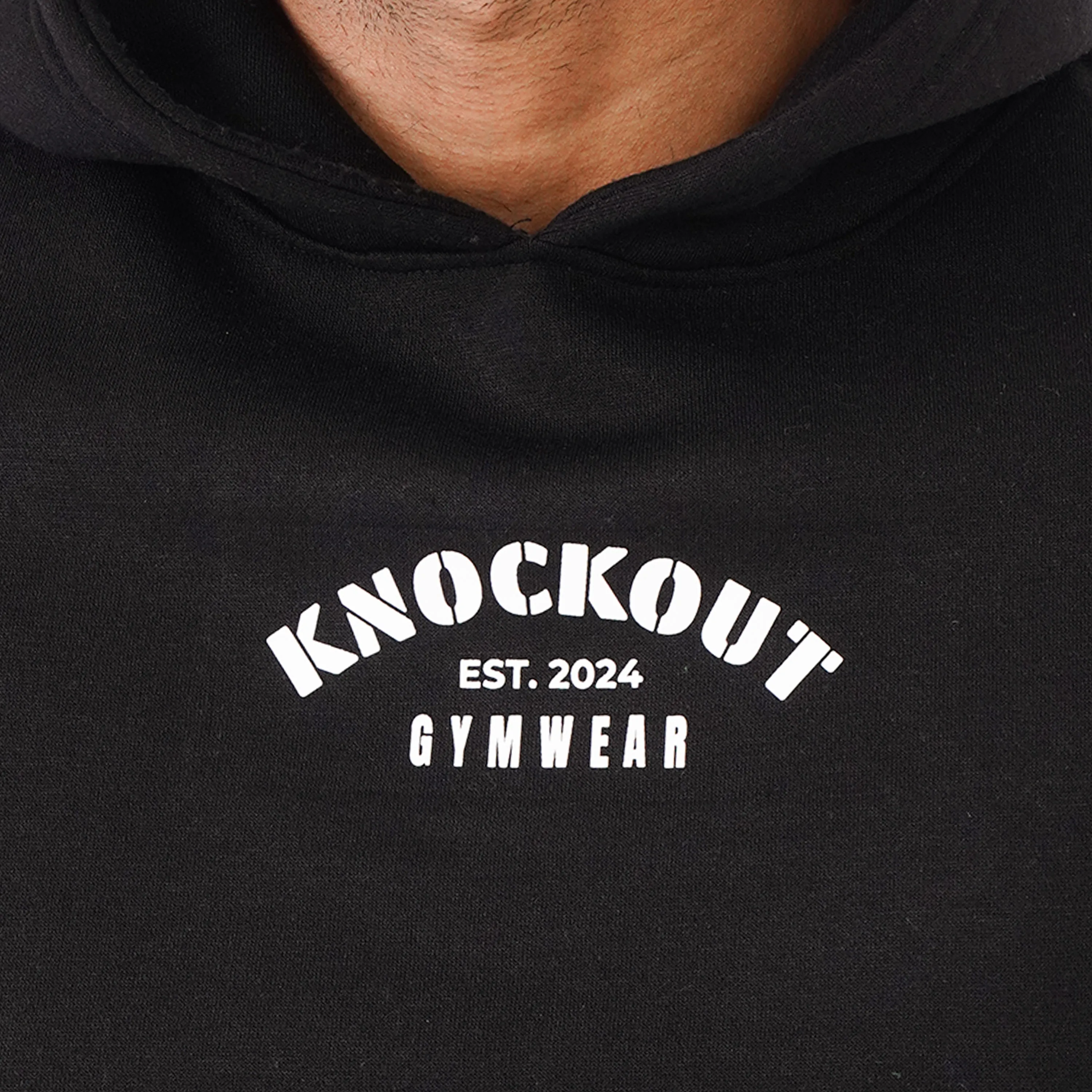 Black Cotton Oversized Hoodie (300 GSM)