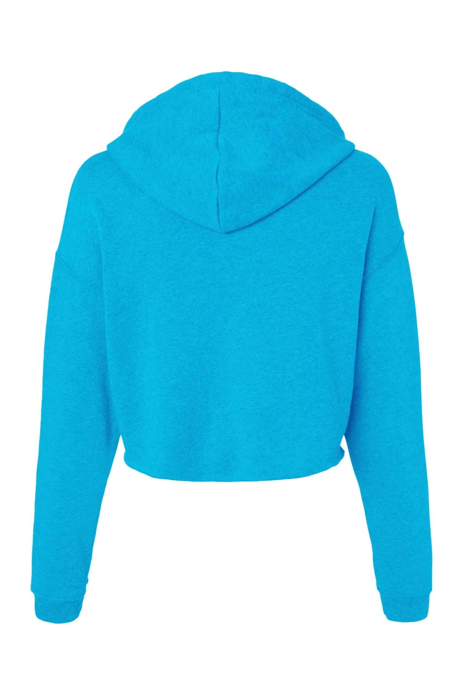 Blue- Crop Fleece Hoodie - Miami Grit