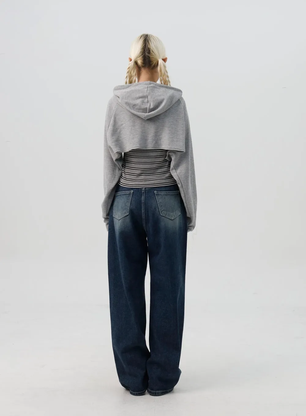 Bolero Style Cropped Hoodie IS311