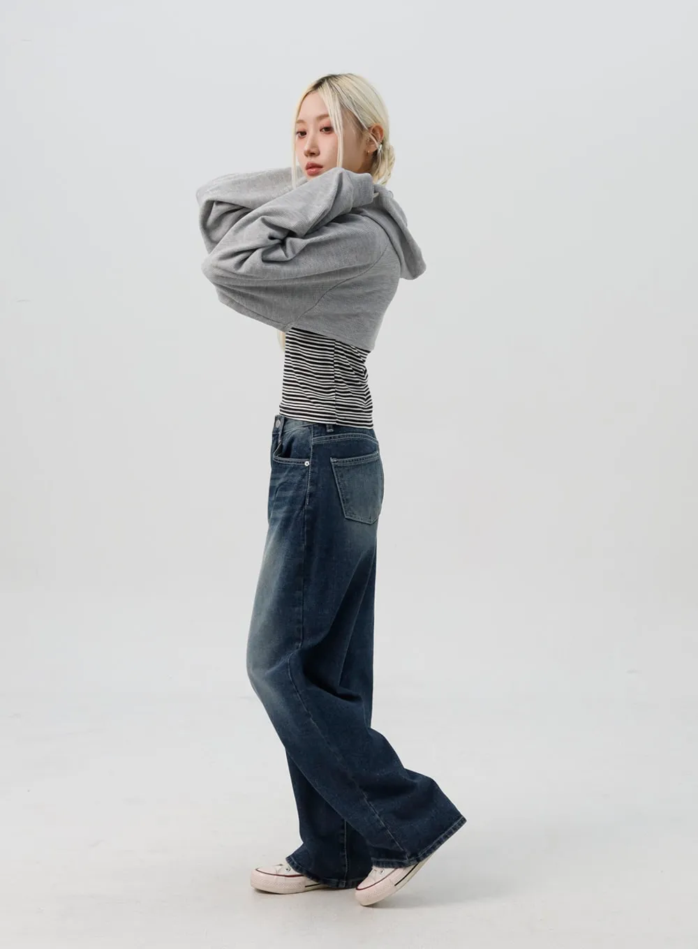 Bolero Style Cropped Hoodie IS311