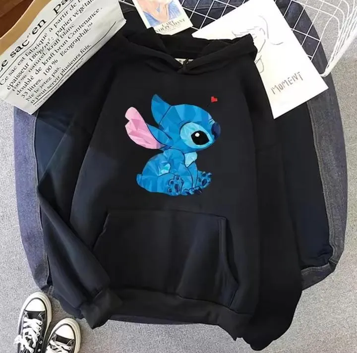 Cartoon Stitch Hoodies for Women Women's Fashion Streetwear Winter   B505955
