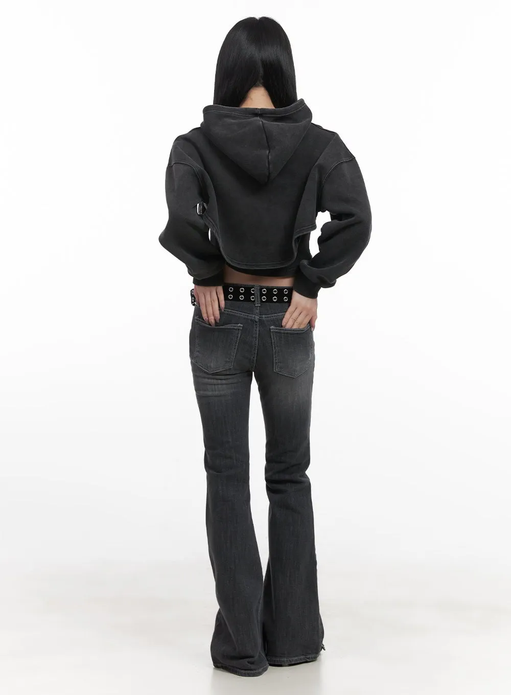 Cropped Hoodie & Corset Top Set CJ517