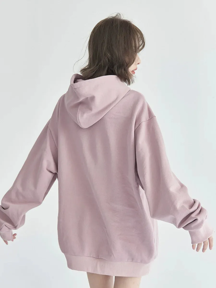 Graphic Loose Butterfly Hoodie Hooded