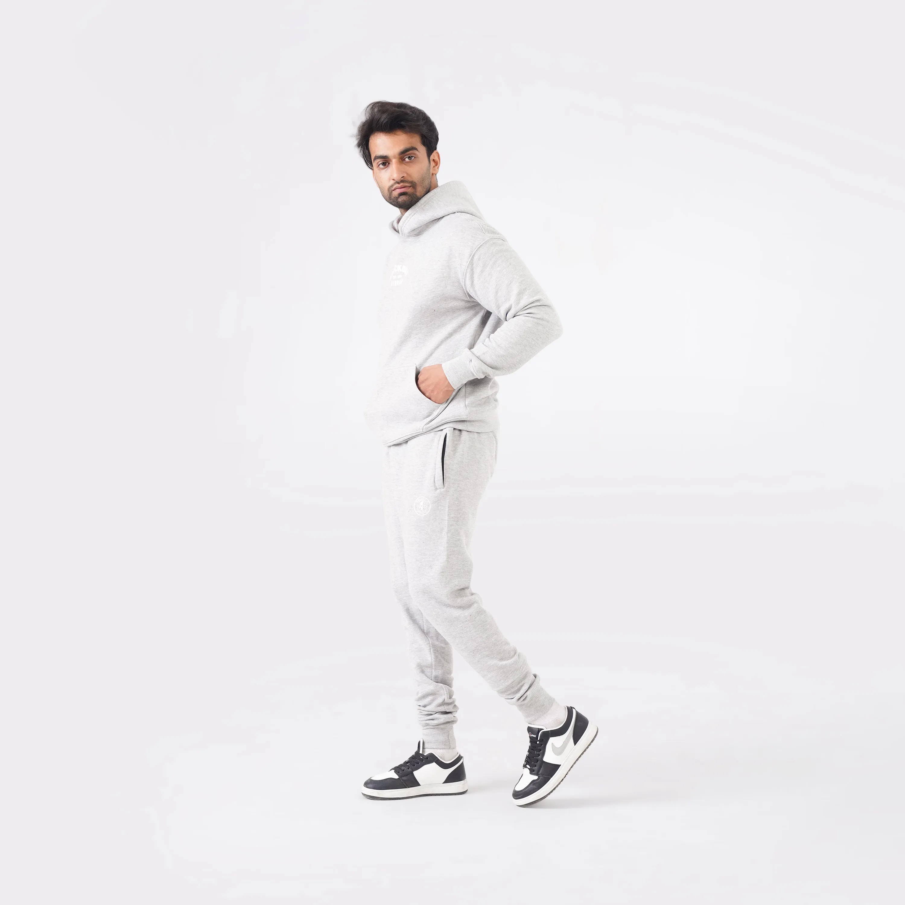 Grey Cotton Oversized Hoodie (300 GSM)