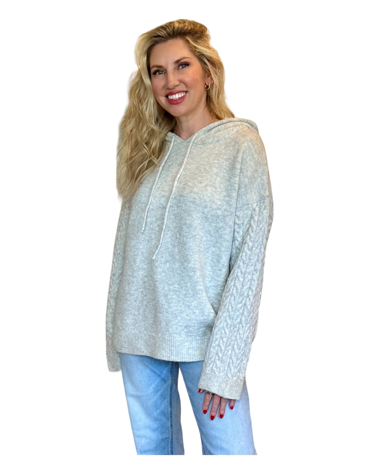 Grey Mist Super Soft Oversized Sweater Hoodie