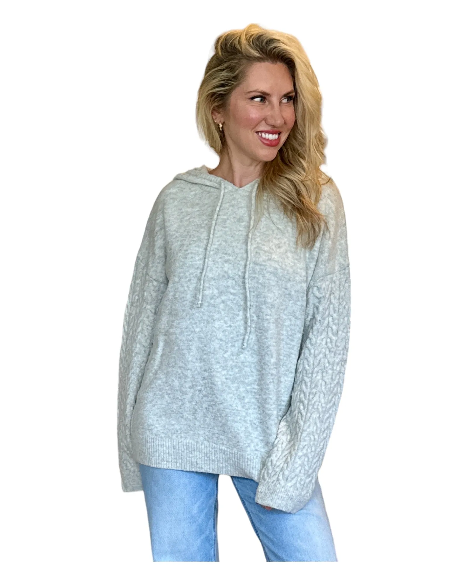 Grey Mist Super Soft Oversized Sweater Hoodie