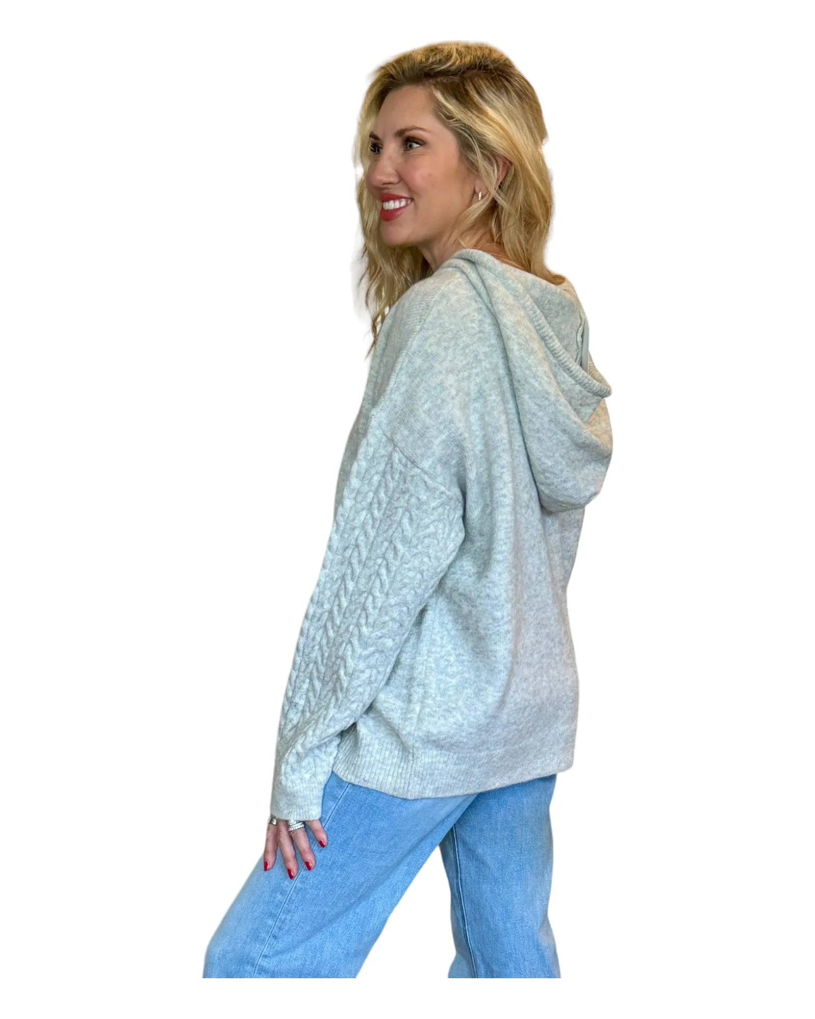 Grey Mist Super Soft Oversized Sweater Hoodie