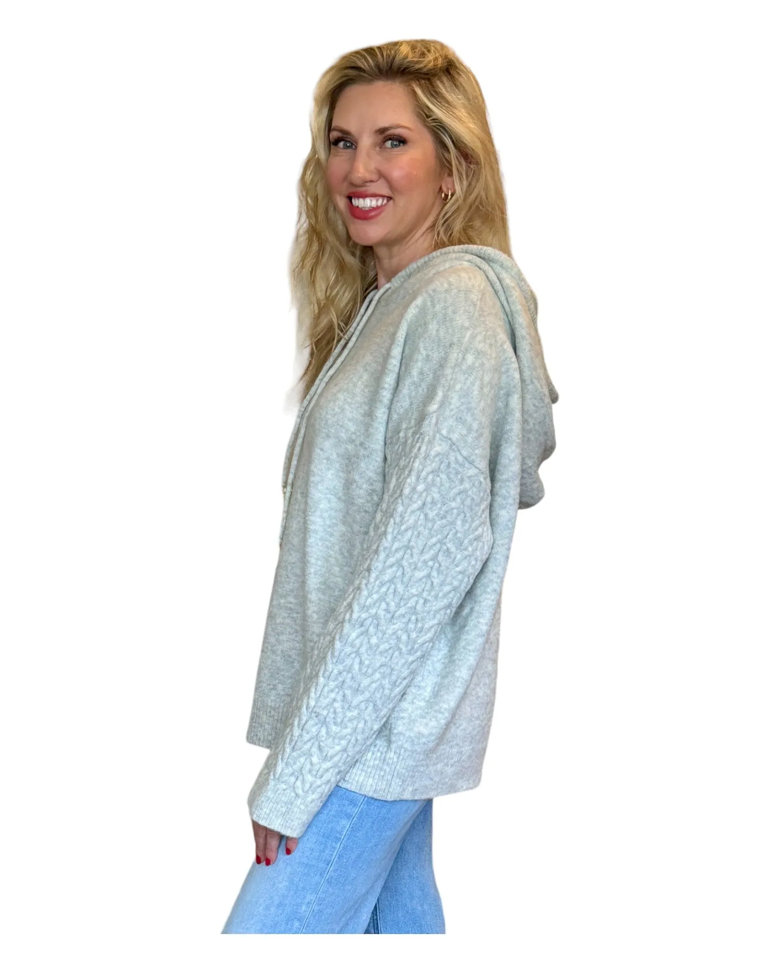 Grey Mist Super Soft Oversized Sweater Hoodie