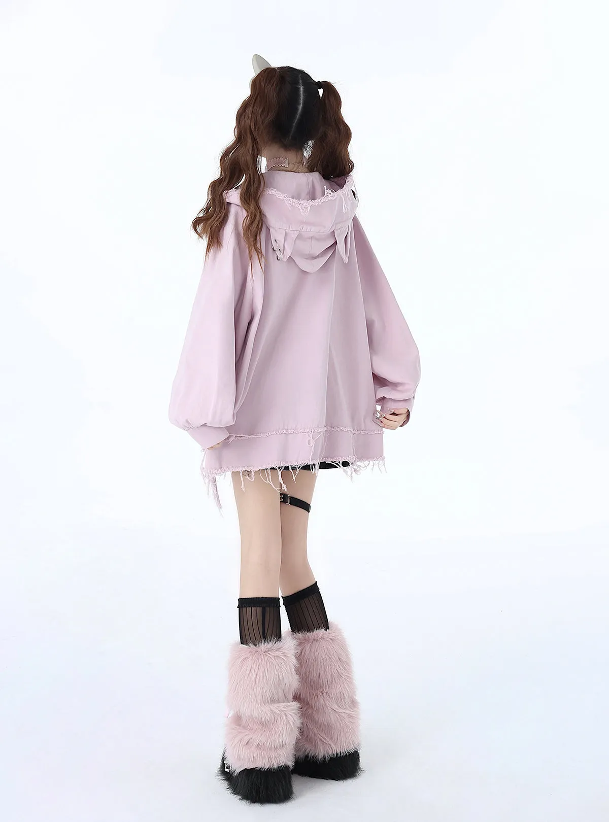 Hoodie Cat Mine Loose Over Hooded