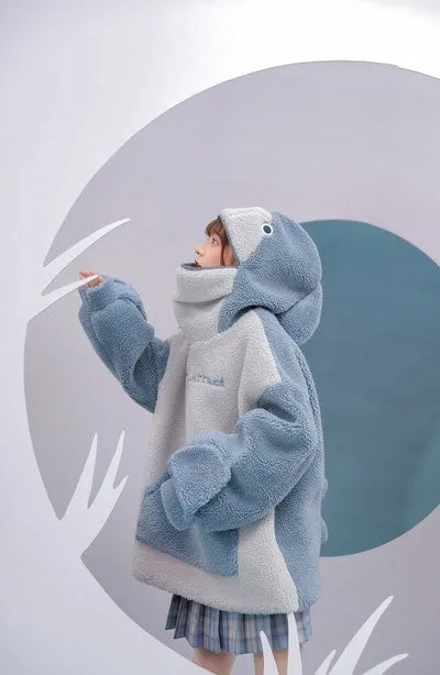 Kawaii Shark Zipper Hoodie