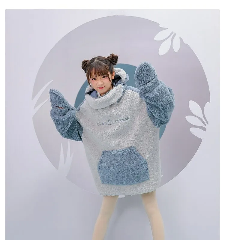 Kawaii Shark Zipper Hoodie