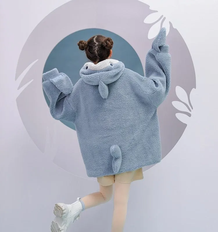 Kawaii Shark Zipper Hoodie