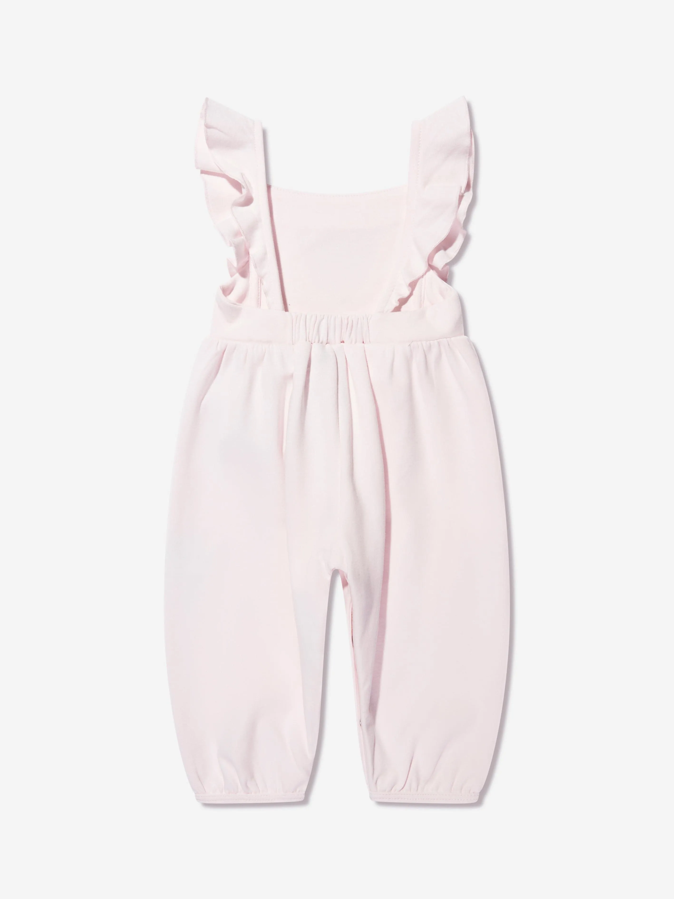 KENZO Baby Girls Organic Cotton Tiger Dungarees in Pink