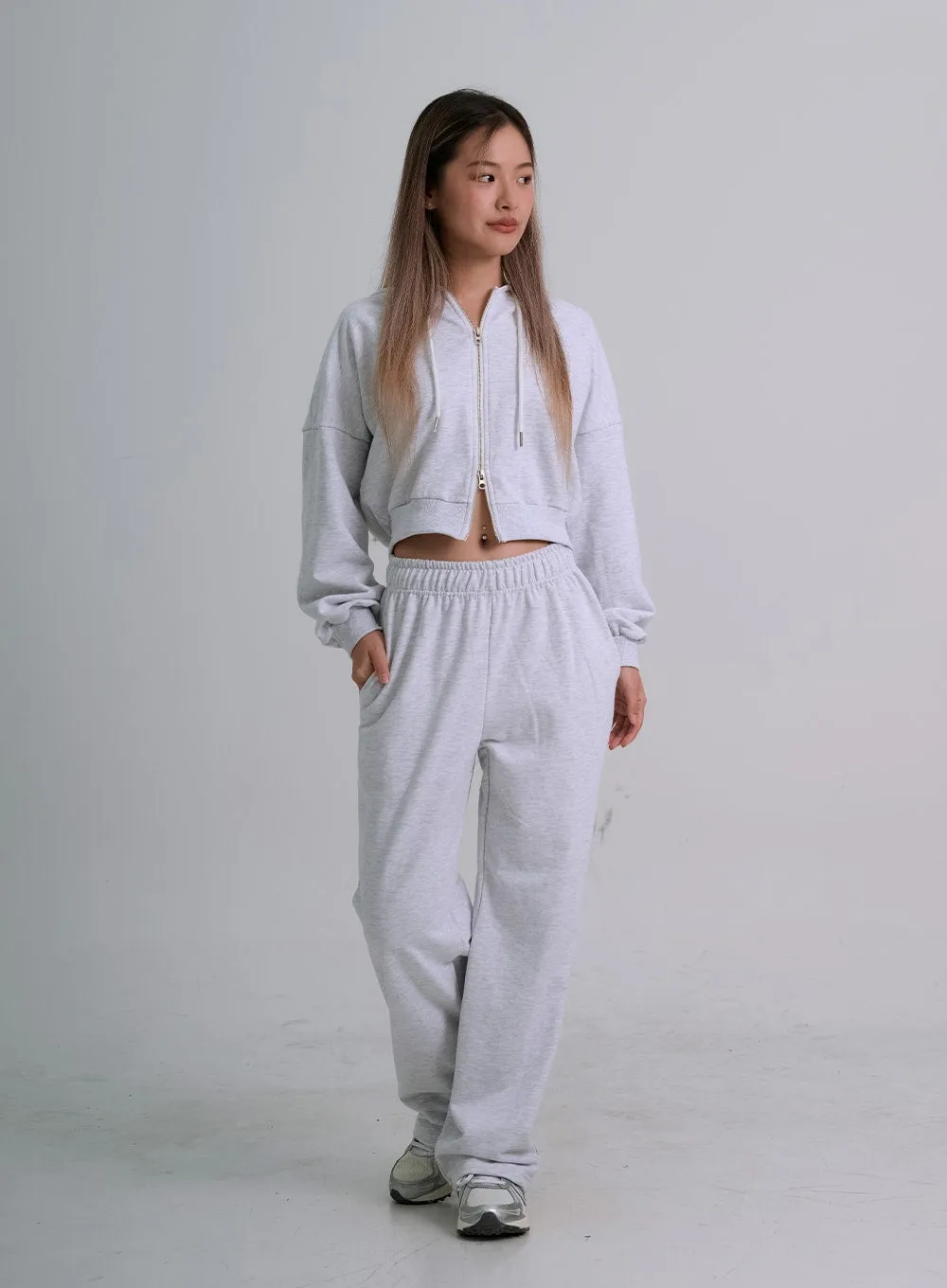 Lewkin Soft Basic Two Way Hoodie Zip Up C1210