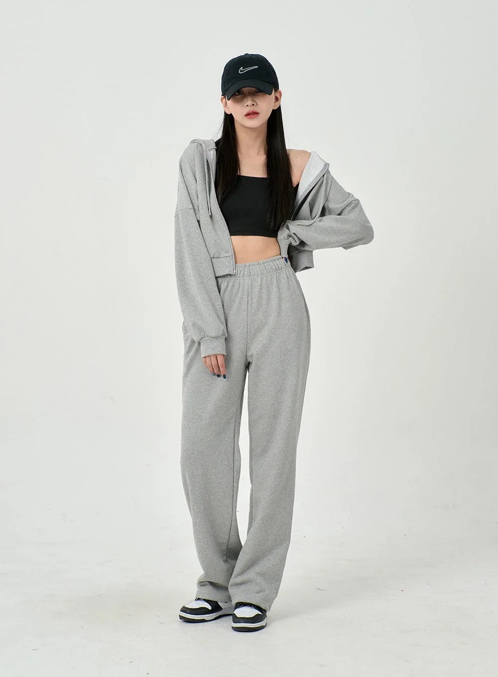 Lewkin Soft Basic Two Way Hoodie Zip Up C1210