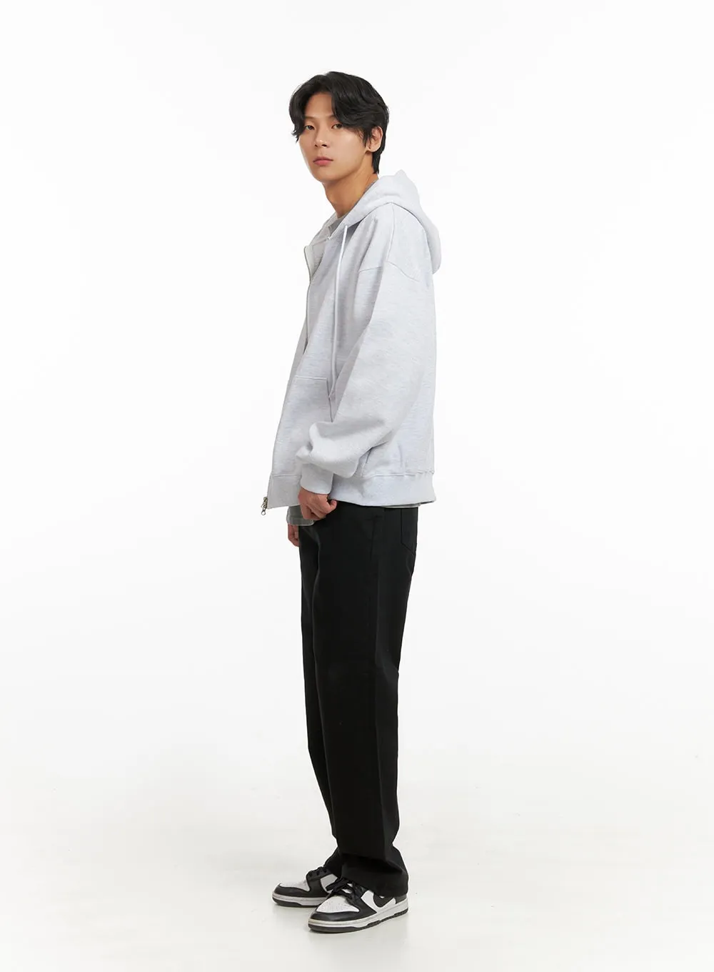 Men's Basic Hoodie Jacket (White) IY416