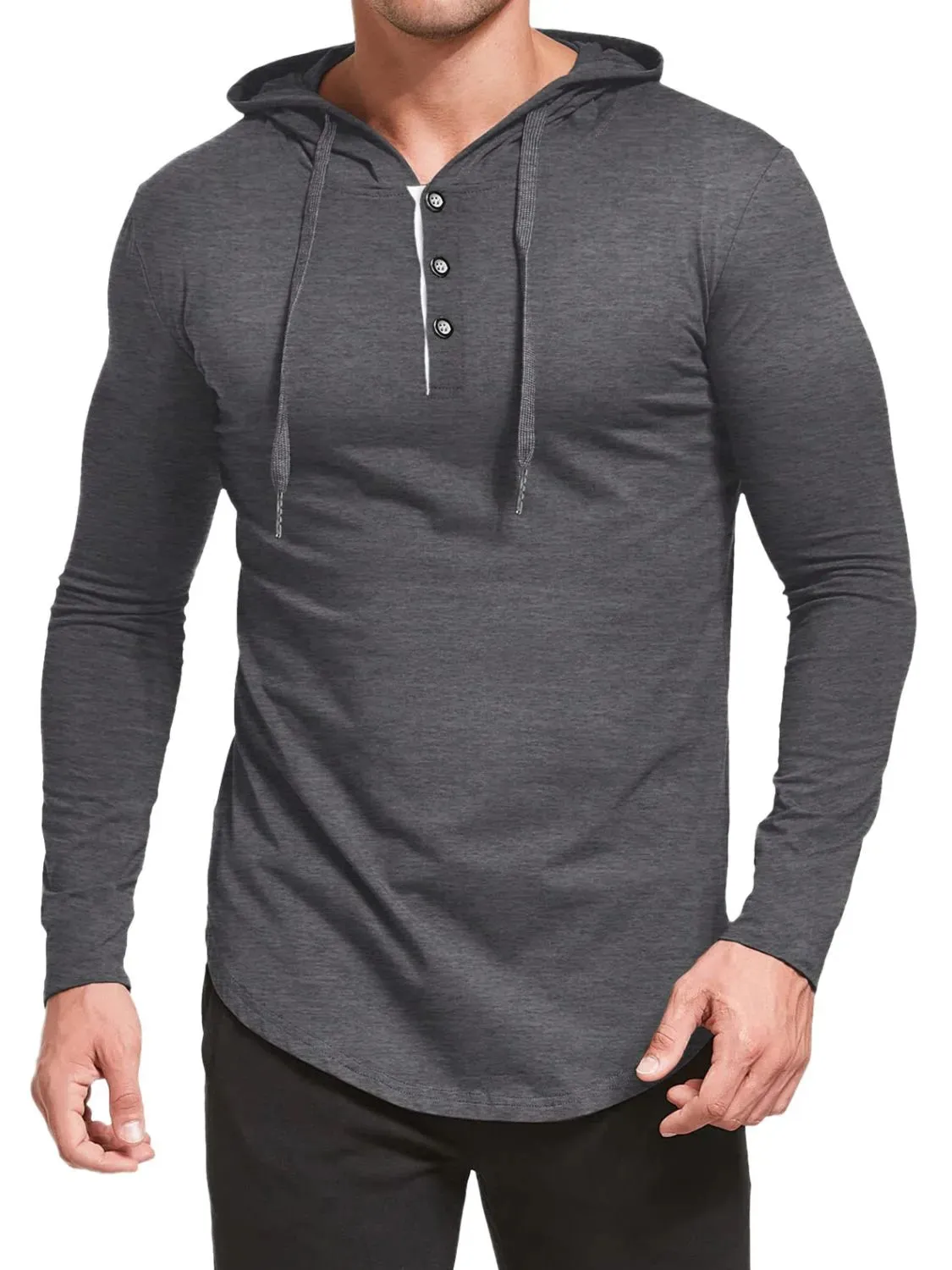 Men's Plus Size Drawstring Long Sleeve Hoodie