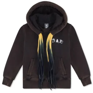 Multi Cord "BAD" Kids Hoodie - Washed Black