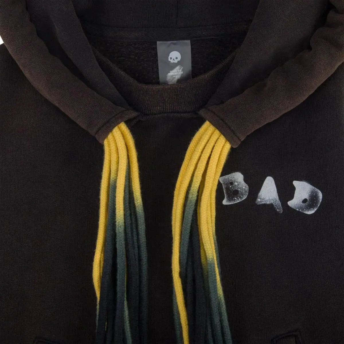 Multi Cord "BAD" Kids Hoodie - Washed Black