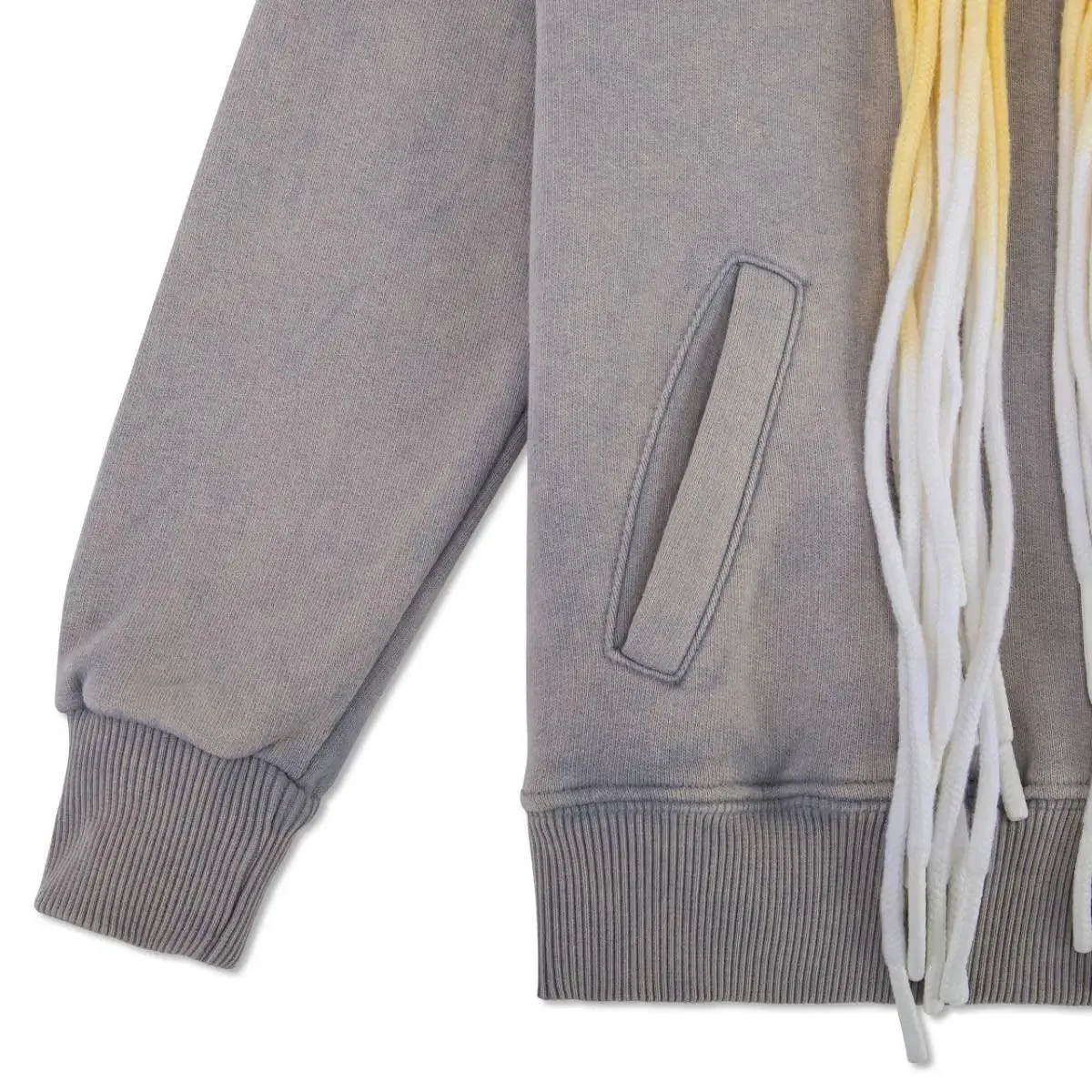 Multi Cord "BAD" Kids Hoodie - Washed Grey