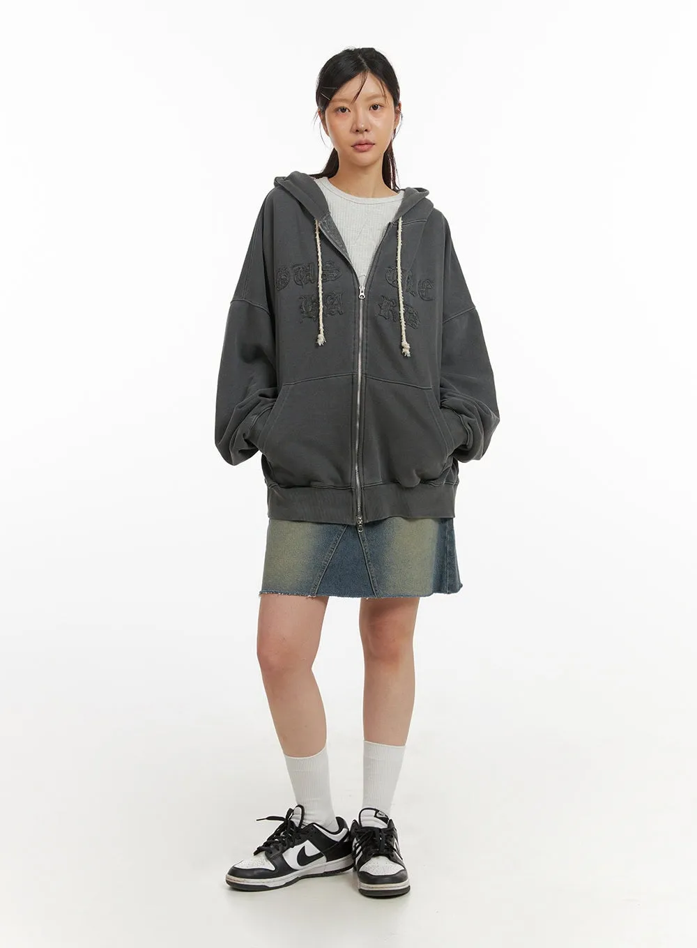 Oversized Zip-Up Hoodie IY410