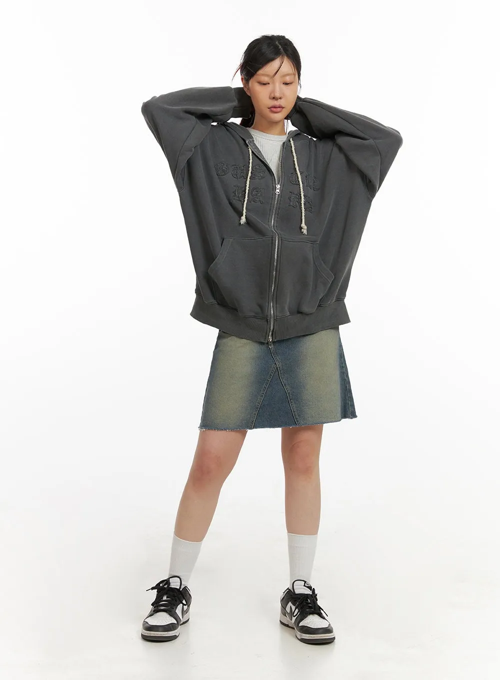 Oversized Zip-Up Hoodie IY410