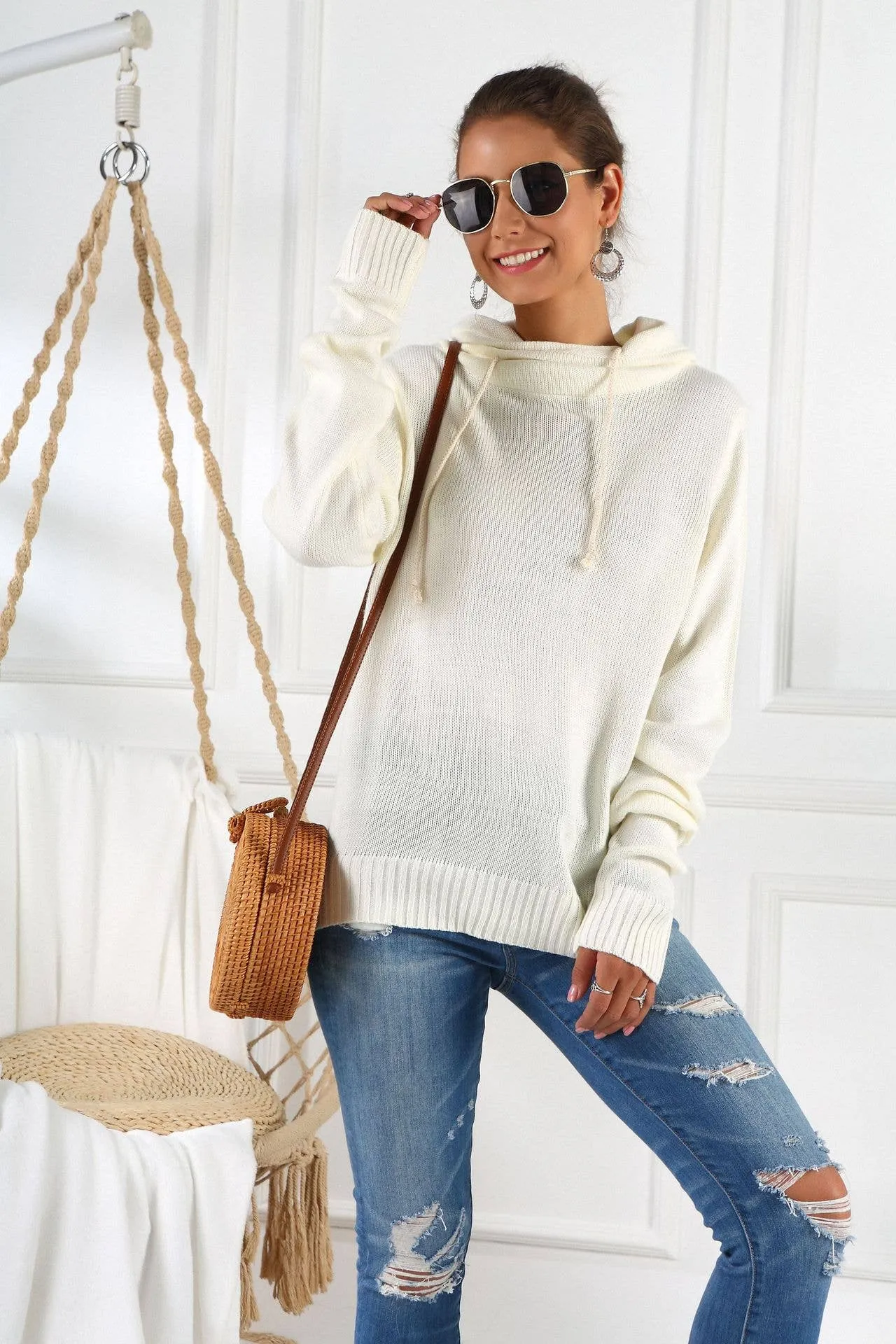 PILE COLLAR HOODIE