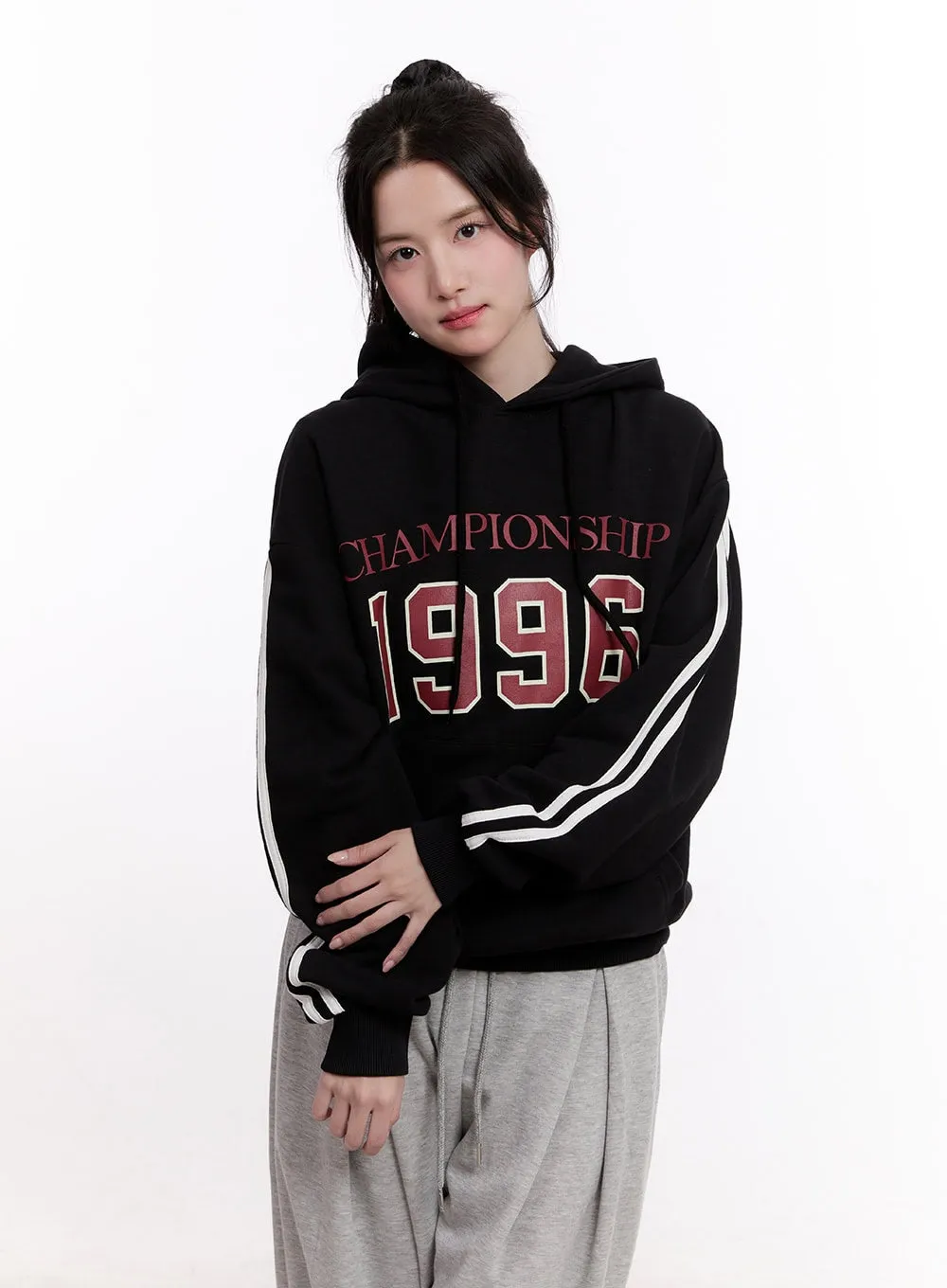 "1996" Graphic Oversized Hoodie CM526