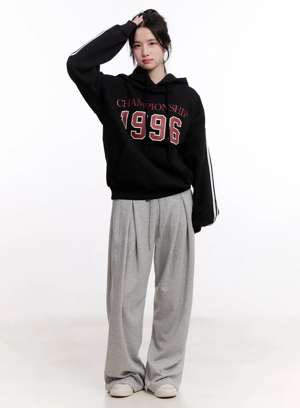 "1996" Graphic Oversized Hoodie CM526