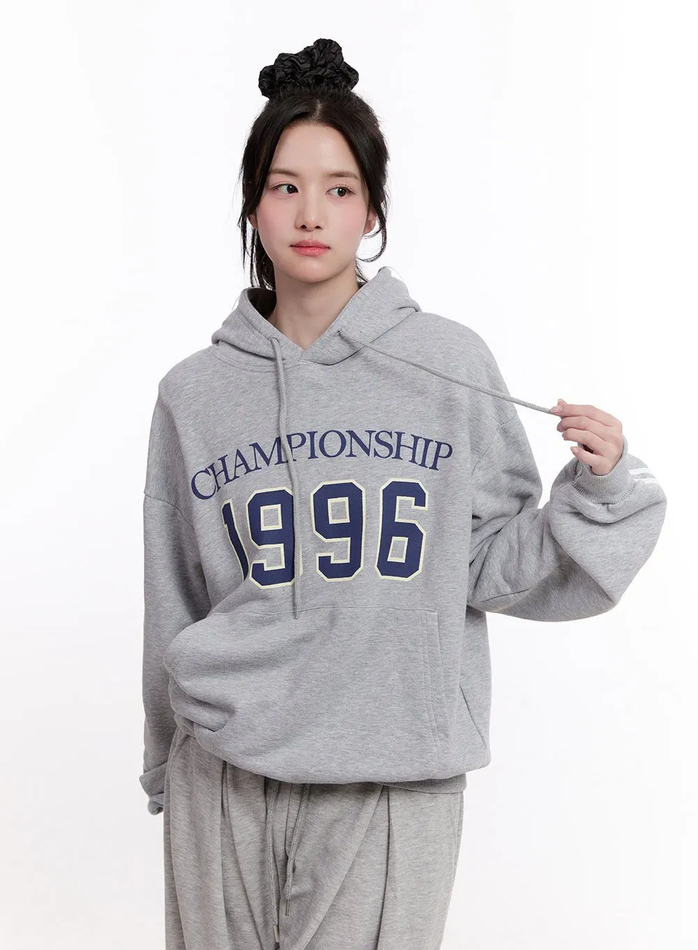 "1996" Graphic Oversized Hoodie CM526