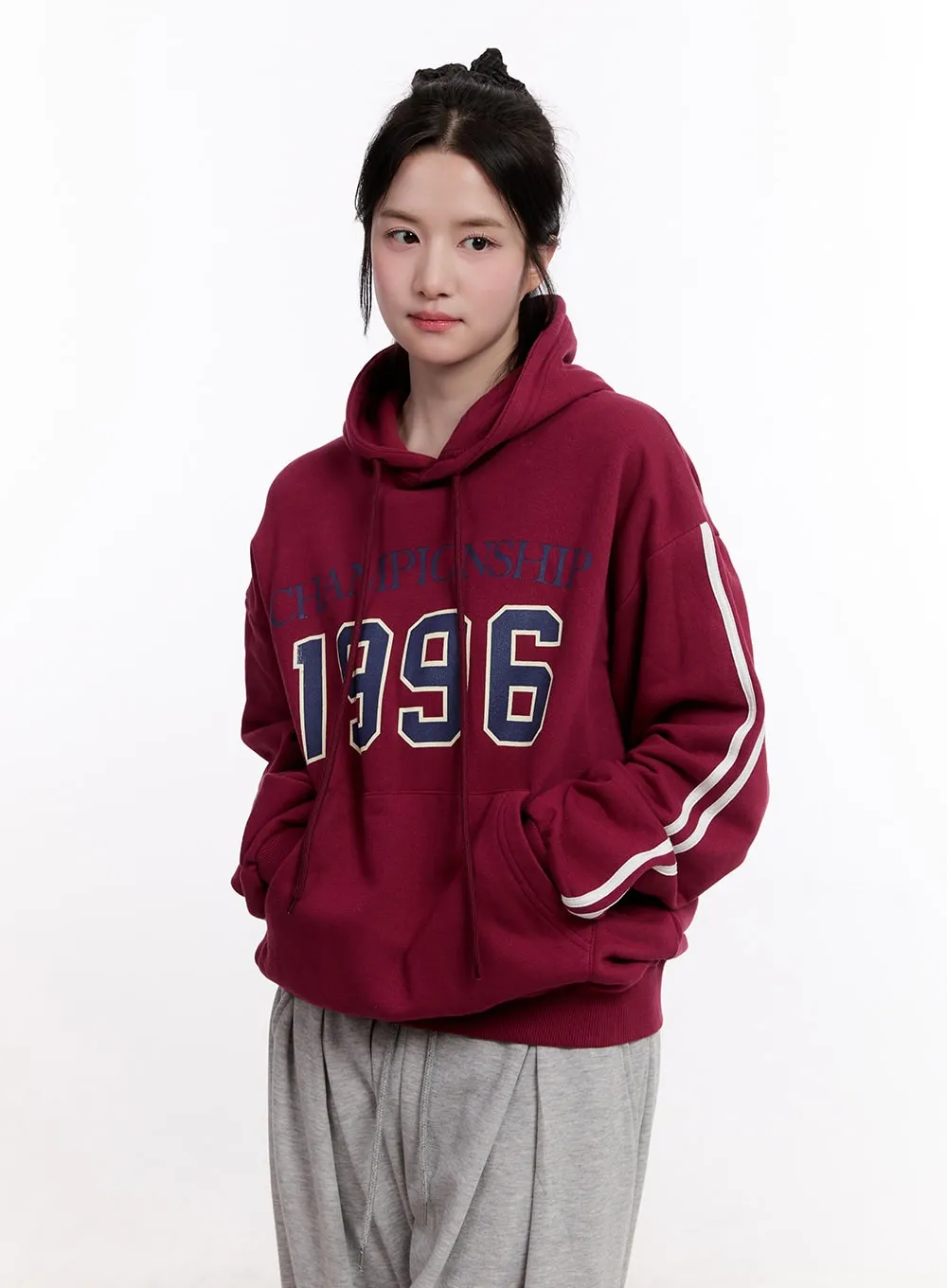 "1996" Graphic Oversized Hoodie CM526