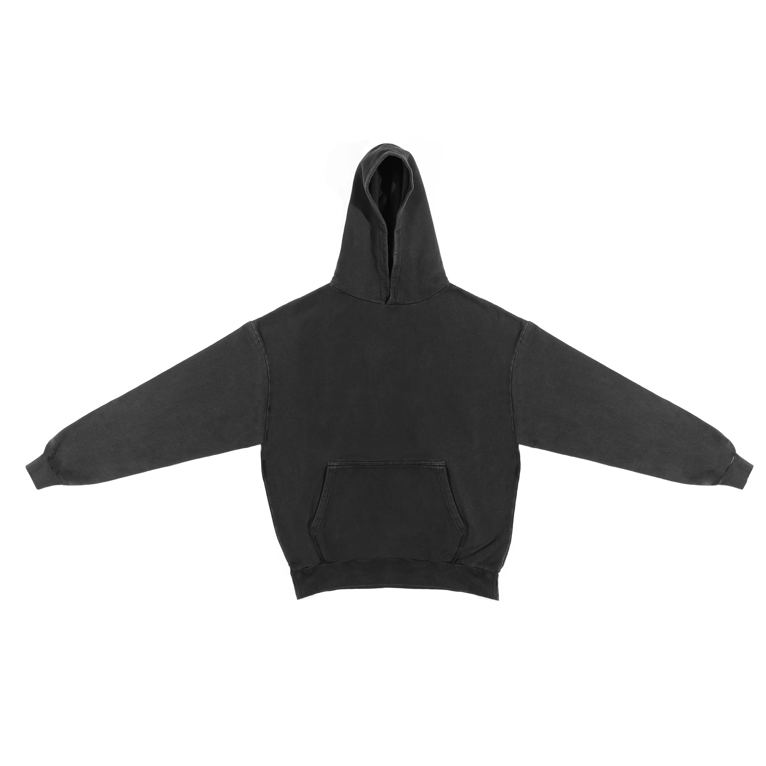 SCHWARZ VERWASCHEN - OVERSIZED HOODIE
