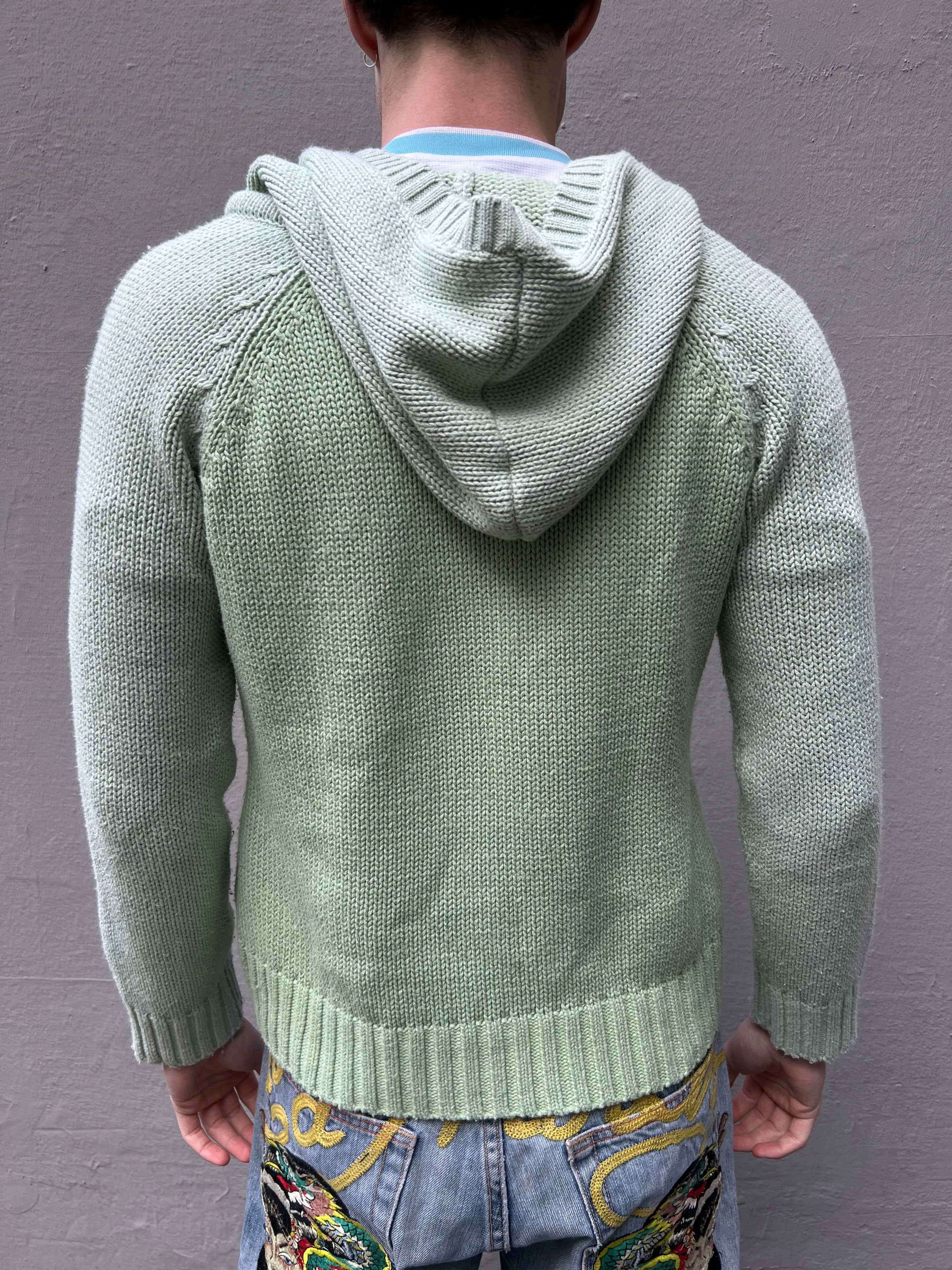 Vintage Green Knit Hoodie XS/S