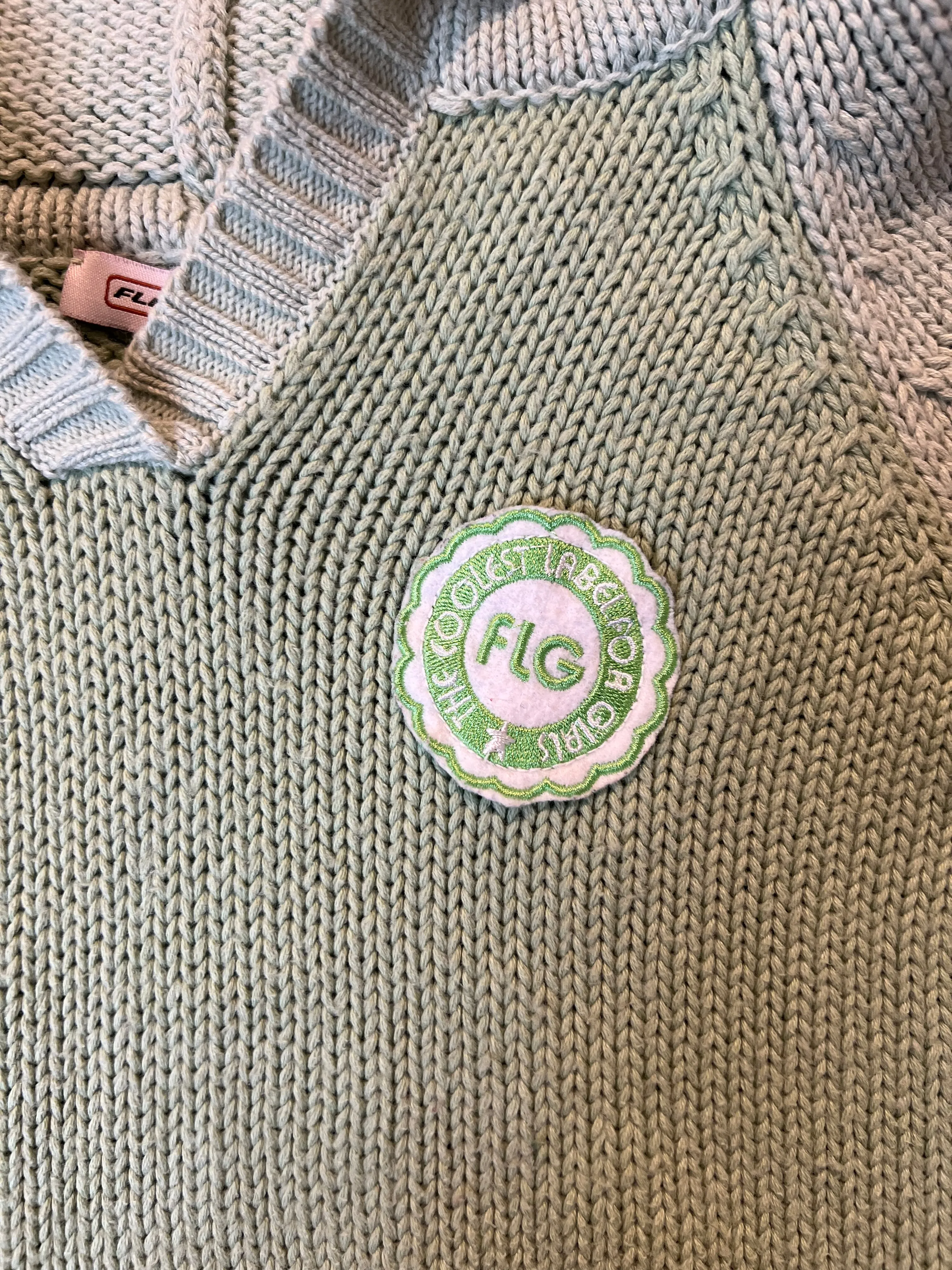 Vintage Green Knit Hoodie XS/S